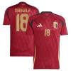 Camisola Bélgica Mangala 18 Homen Equipamento 1ª Euro 2024